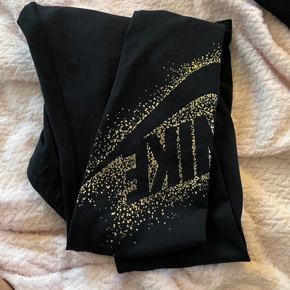 Nike Pants - Nike Leggings with Gold Logo